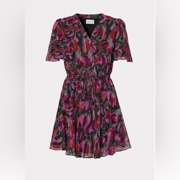 NWOT Milly Harlie tulip bouquet print dress - Picture 2 of 7